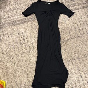 Abercrombie & Fitch Black Midi Dress